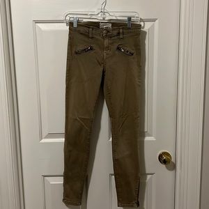 Current Elliot 1558 The SoHo Zip Stiletto Olive Green